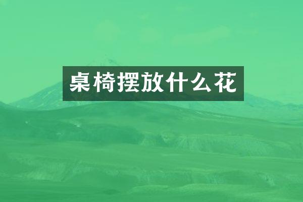 桌椅摆放什么花