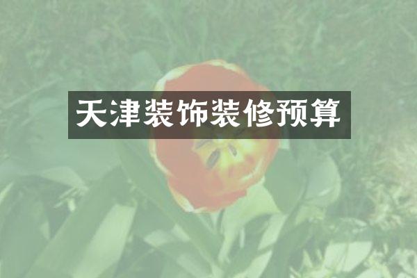 天津装饰装修预算