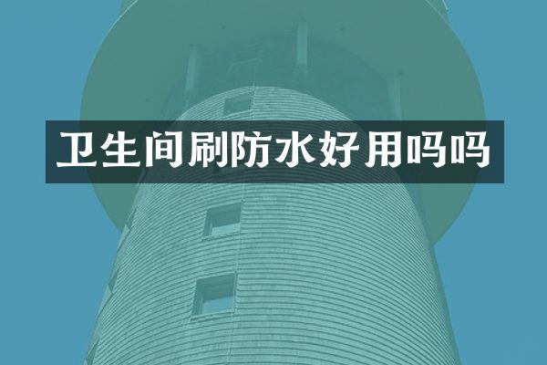 卫生间刷防水好用吗吗