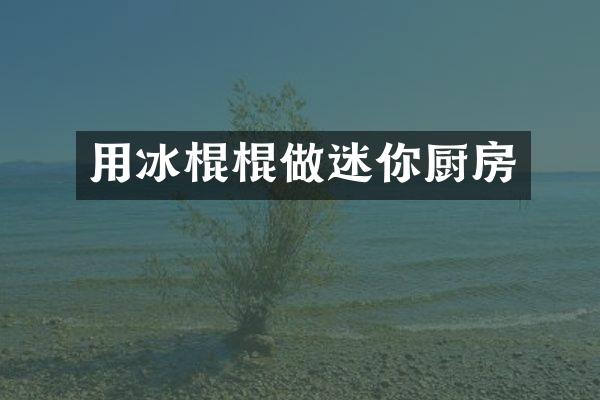 用冰棍棍做迷你厨房
