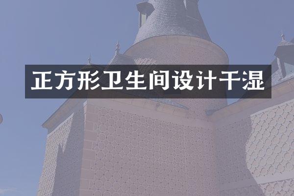 正方形卫生间设计干湿