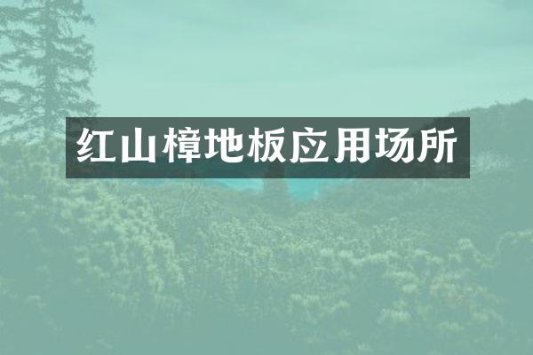 红山樟地板应用场所