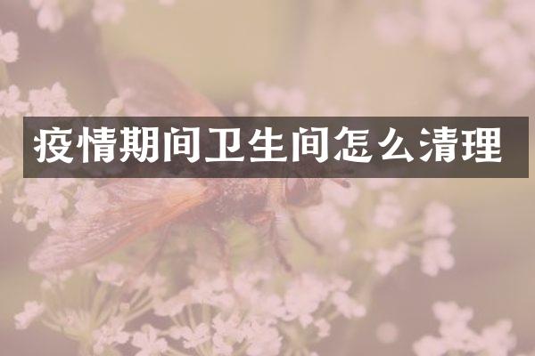 疫情期间卫生间怎么清理