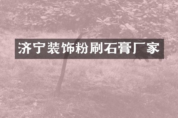 济宁装饰粉刷石膏厂家