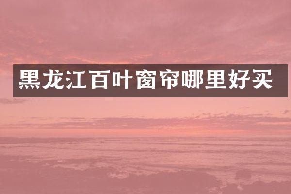 黑龙江百叶窗帘哪里好买