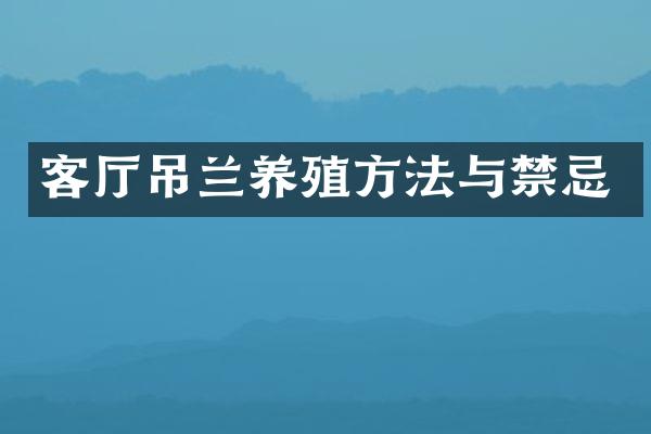 客厅吊兰养殖方法与禁忌