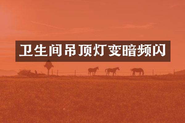 卫生间吊顶灯变暗频闪