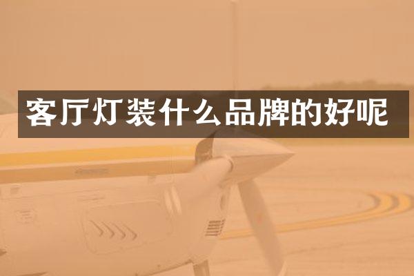 客厅灯装什么品牌的好呢