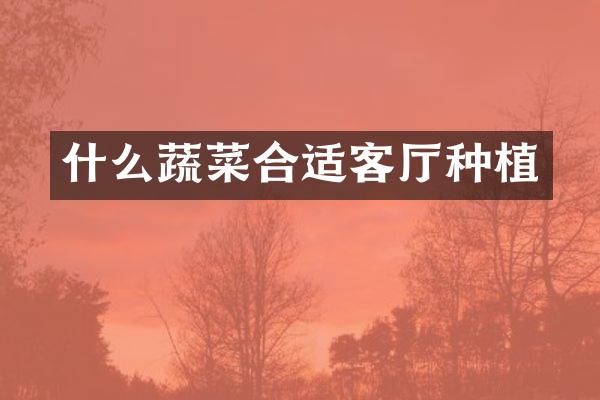 什么蔬菜合适客厅种植