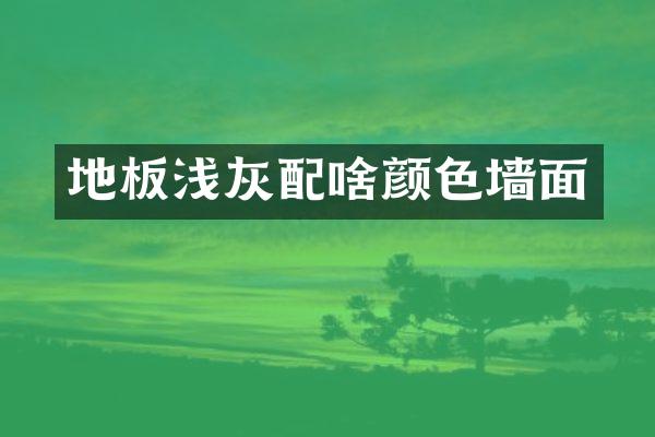 地板浅灰配啥颜色墙面
