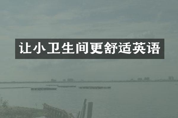 让小卫生间更舒适英语