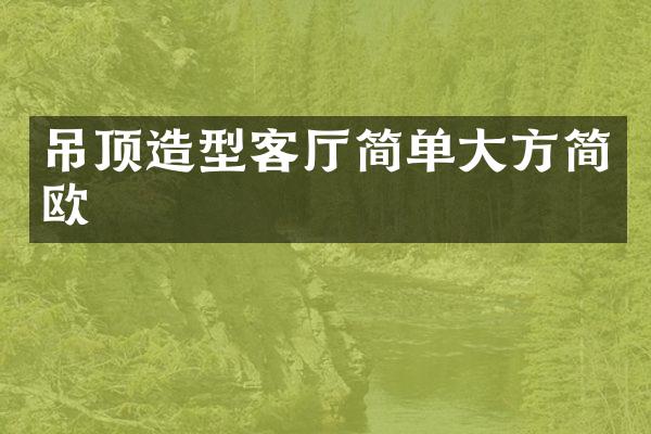 吊顶造型客厅简单大方简欧
