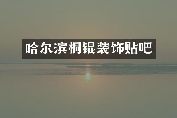 哈尔滨桐锟装饰贴吧
