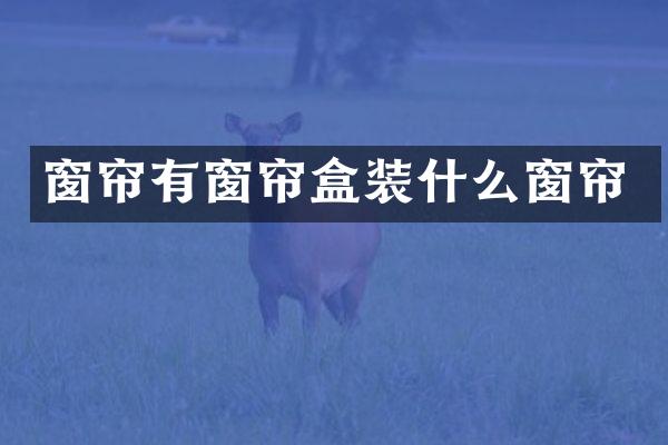 窗帘有窗帘盒装什么窗帘