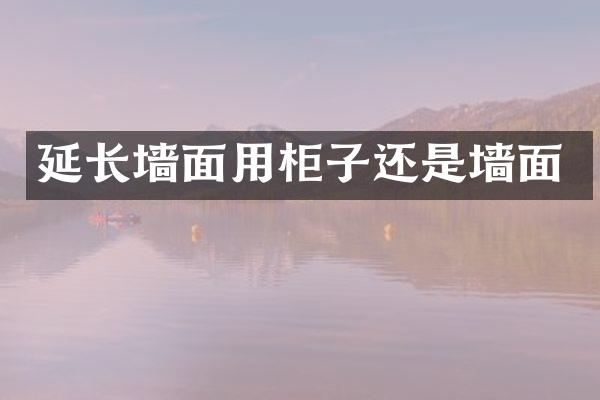 延长墙面用柜子还是墙面