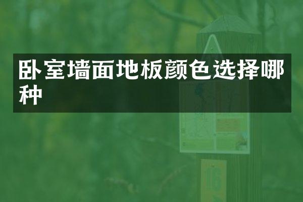 卧室墙面地板颜色选择哪种
