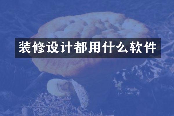 装修设计都用什么软件