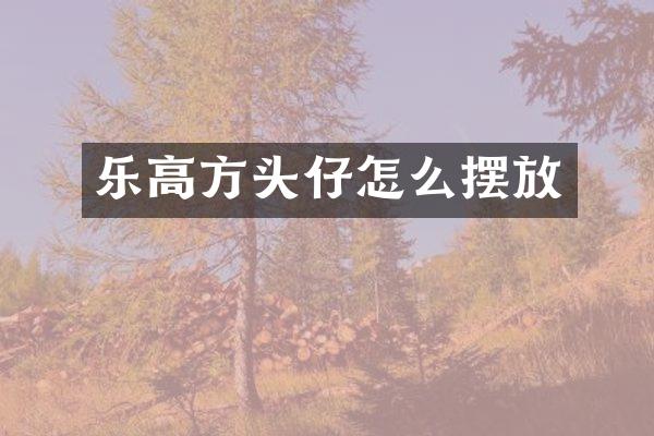 乐高方头仔怎么摆放