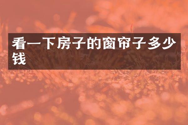 看一下房子的窗帘子多少钱