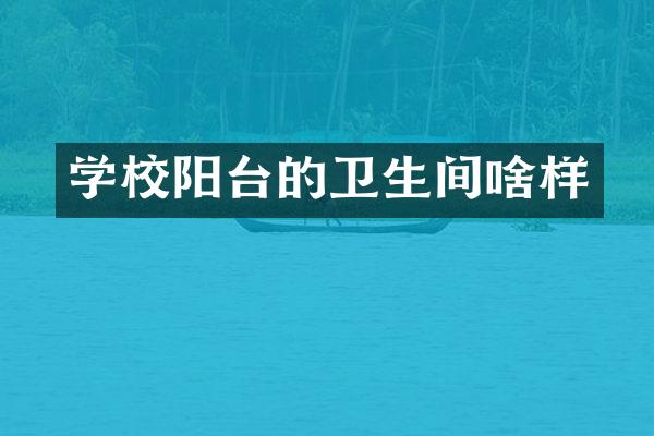 学校阳台的卫生间啥样