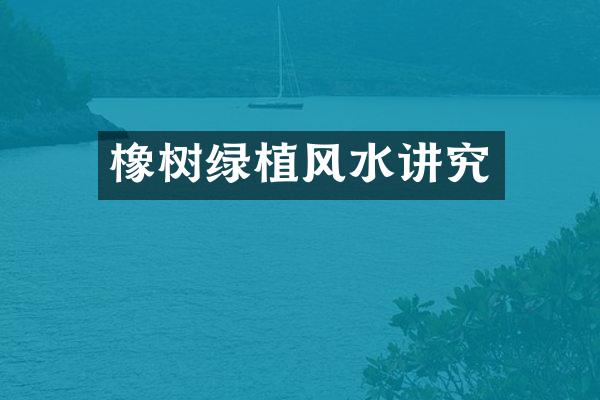 橡树绿植风水讲究