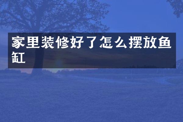 家里装修好了怎么摆放鱼缸