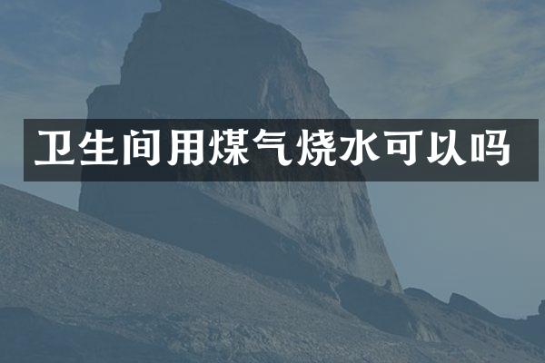 卫生间用煤气烧水可以吗