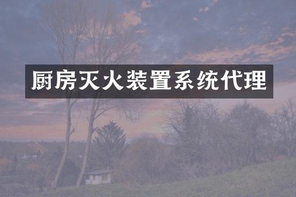 厨房灭火装置系统代理