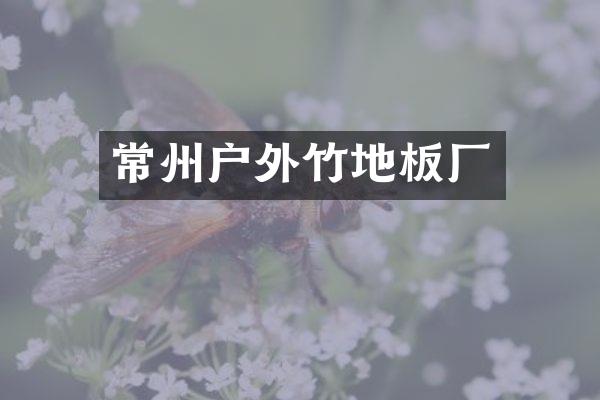 常州户外竹地板厂