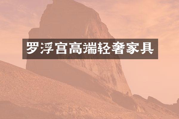 罗浮宫高端轻奢家具
