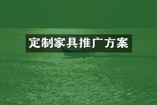 定制家具推广方案