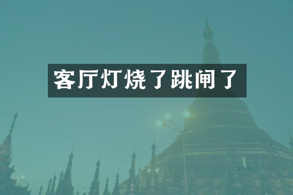客厅灯烧了跳闸了