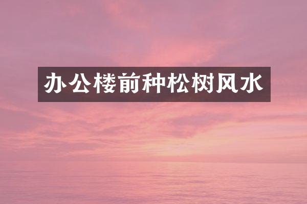 办公楼前种松树风水