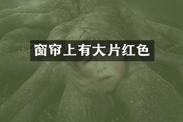 窗帘上有大片红色