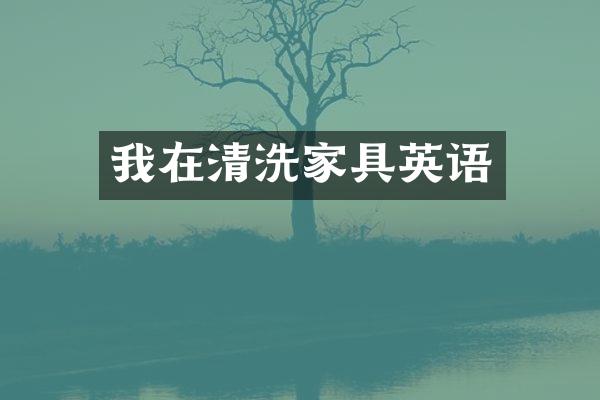 我在清洗家具英语