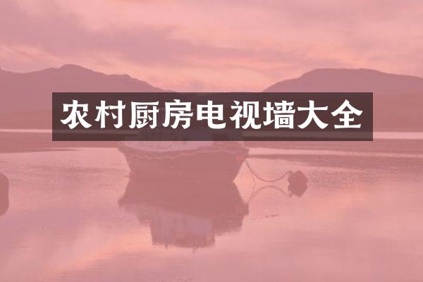 农村厨房电视墙大全