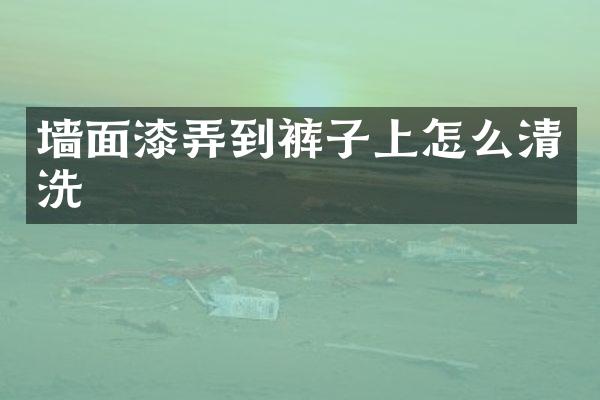 墙面漆弄到裤子上怎么清洗