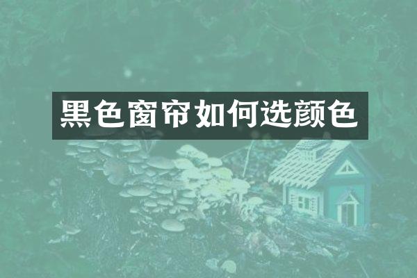 黑色窗帘如何选颜色