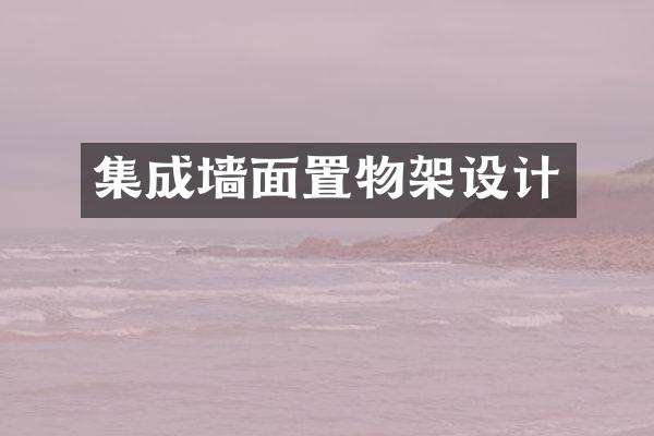 集成墙面置物架设计