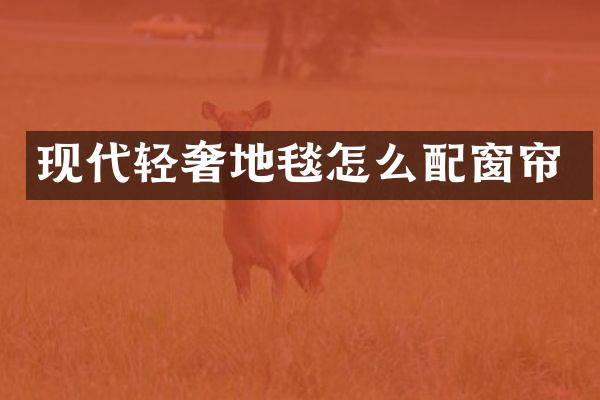 现代轻奢地毯怎么配窗帘