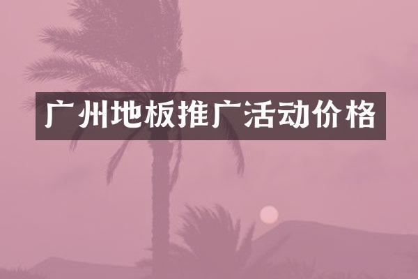 广州地板推广活动价格