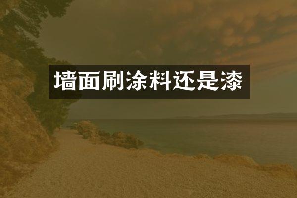 墙面刷涂料还是漆