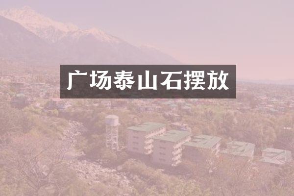 广场泰山石摆放