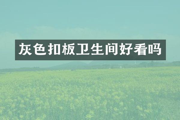 灰色扣板卫生间好看吗