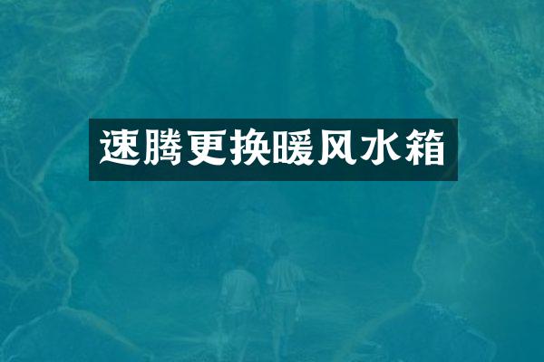 速腾更换暖风水箱