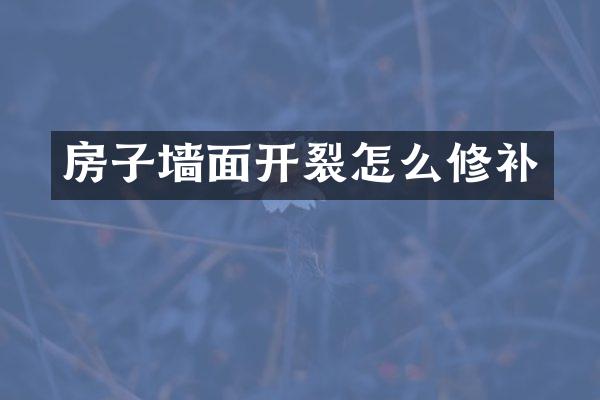 房子墙面开裂怎么修补
