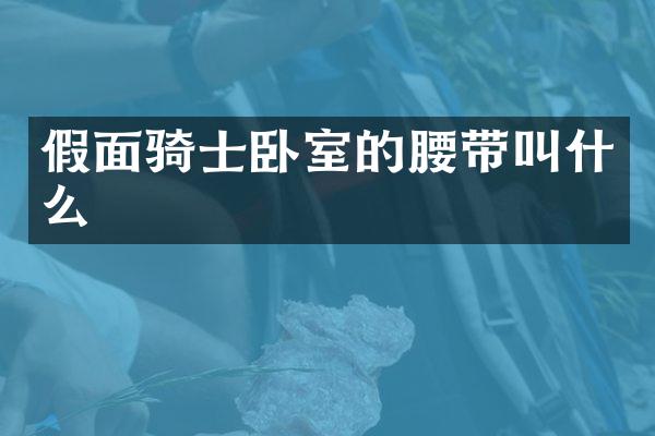 假面骑士卧室的腰带叫什么