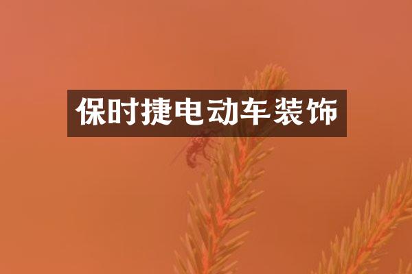 保时捷电动车装饰