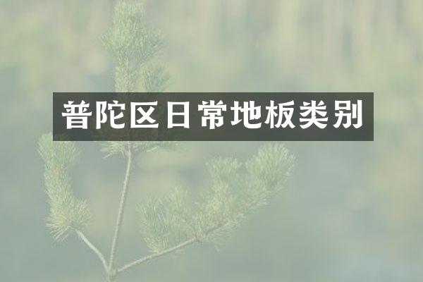 普陀区日常地板类别