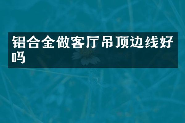 铝合金做客厅吊顶边线好吗